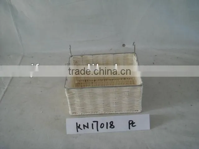 Rattn handmade weaving wall mounted wire baskets