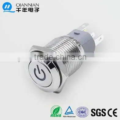 QN16-F5 16mm momentary/latching Metal Push Button Switch