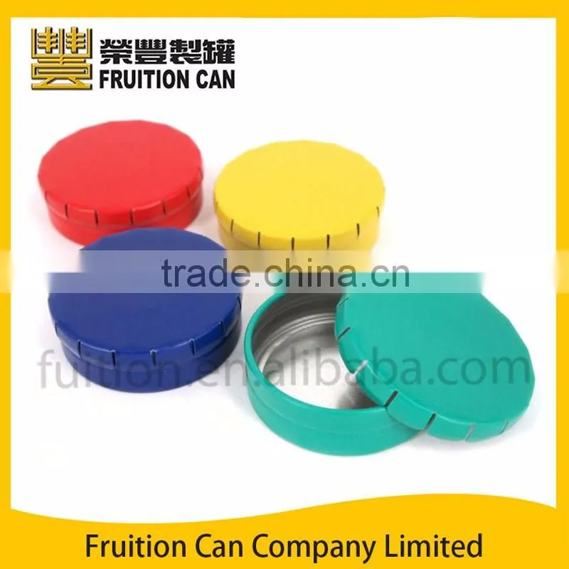 Small Round Click Clack Tin Box for Mint mint candy tin box click tin