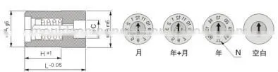 Date Stamp, Replaceable Date Stamp, Inner Pointer of date stamp