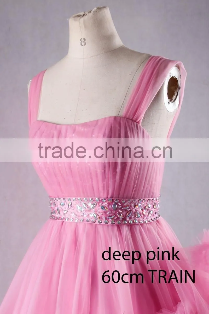 Yiai Newest Wedding Dress 2016 Pink Wedding Dress Princess Ball Gown