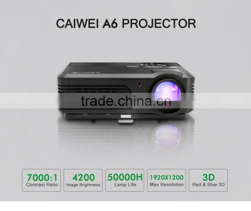 LCD Prpjector with 4200 Lumens LED Display for Smartphone DVD HDMI