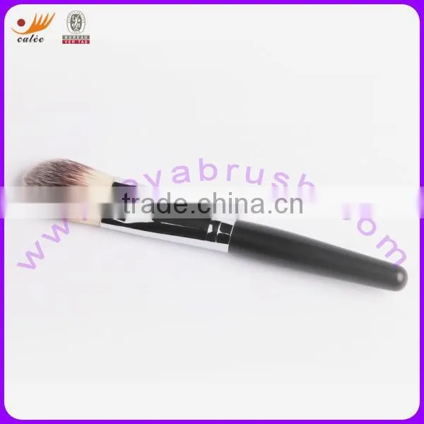Three-color Nylon Hair Foundation Brush with Wooden Handle