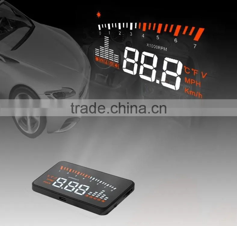 X5 3 inch car OBD2 HUD display vehicle mounted alarm