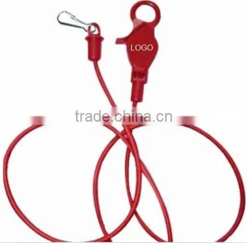 red elastic cord with plastics clip