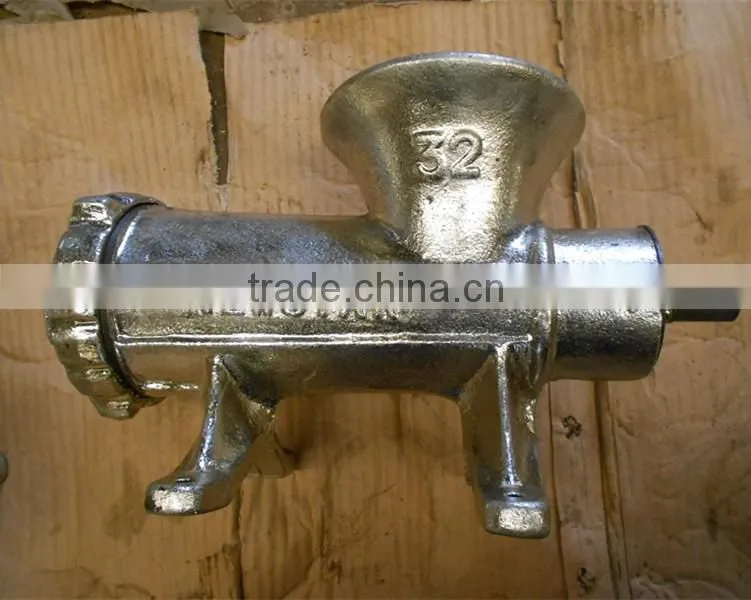 manual cast iron electro-plated tin meat mincer No.8 plastic funnels