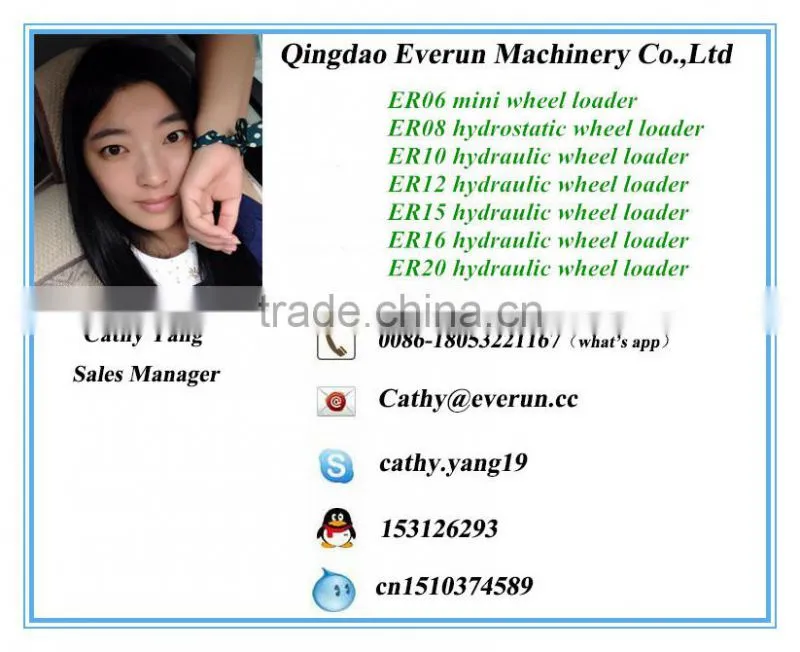 Everun Brand ER16 wheel loader for sale