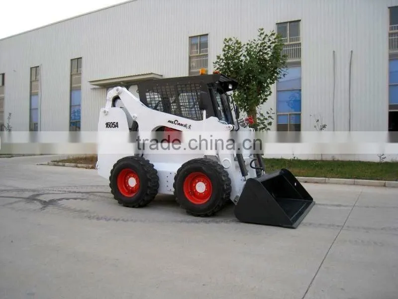 1600kg UK Per kins Engine 100hp Mini Skid Steer Loader - WECAN 1605A Cheap Skid Steer for Sale