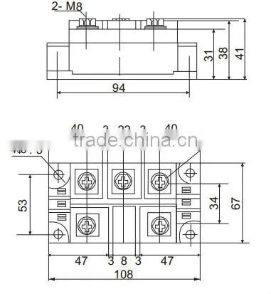 MDQ/MDS 10A/20A/30A/60A/100A bridge rectifier