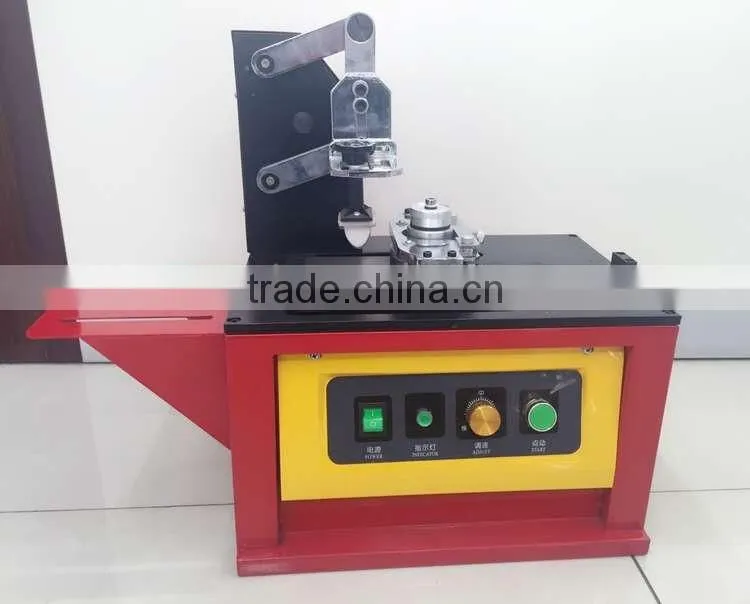 Semi Automatic Circle Plate Expiry Date Ink Pad Cup Code Printing Machine TDY-380