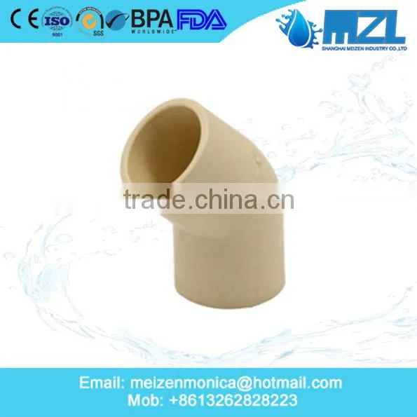 MZL POPULAR 1/2"-4" inch cpvc pipe fittings for water supply China factory
