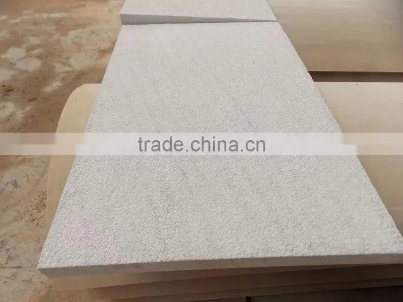 Cheap natural stone white sandstone wall tiles