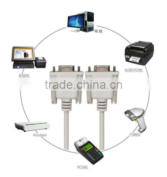 Factory Supply 1.5M DB Cable 9 Hole Data of 9 Hole DB9 Serial Port Direct Female To Female Lines To RS232 Serial Port Cable