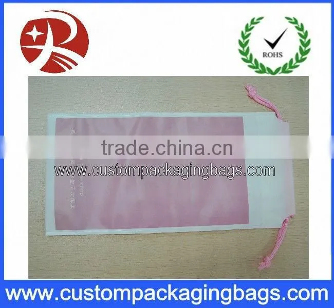 drawstring plastic packaging stand up bags