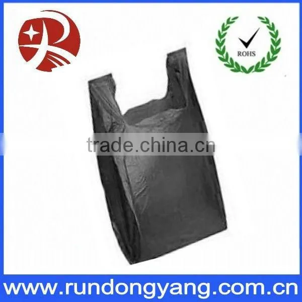 Cheap colorful biodegradable plastic t-shirt bags with good quality