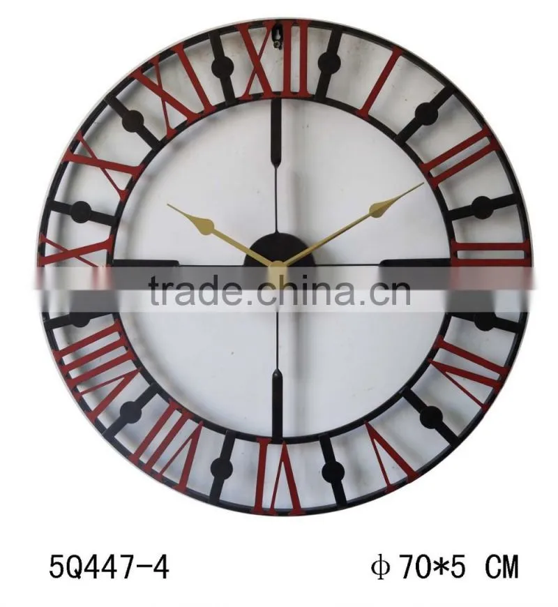 vintage white decorative clock with bird tree wall art