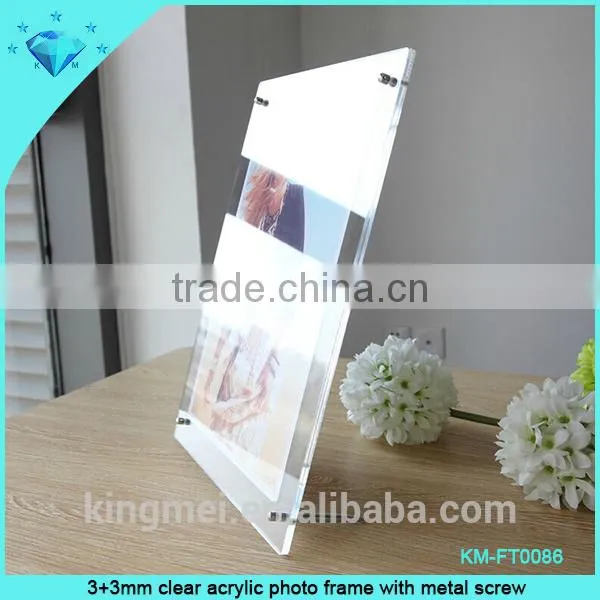 Customized Seamless Acrylic Photo Frame Display