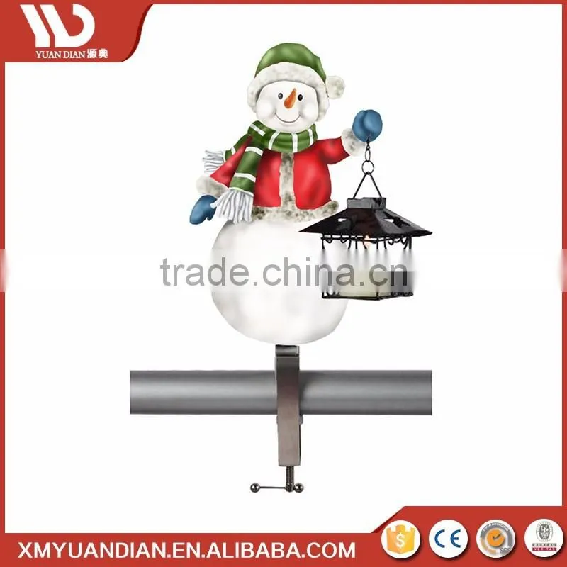 Christmas Ornament Santa Led Christmas Snow Lantern Light For Fence Decoration