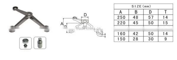 JINXIN Spider Glass System_Glass Clamp_Stainless Steel Glass Spider Fittings
