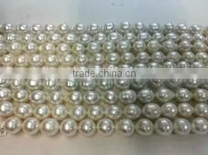 16" AA 13-15mm white round south sea pearl strands