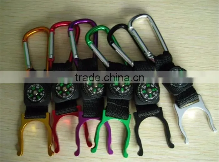 Wholesale Colorful Detachable Lanyard Strap Carabiner With Compass