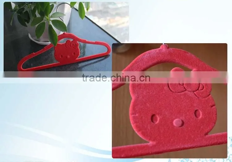 Velvet hanger for children in red