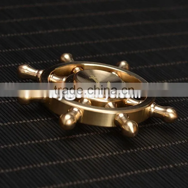 No Noise 8 angle 360 round metal finger gyro hand spinner toy W01A288