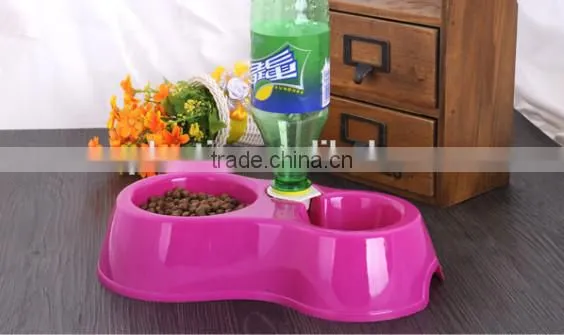 make custom plastic automatic double dog bowl / Skid Stop Basic Pet Bowl/AUTOMATIC pet dog platic bowl