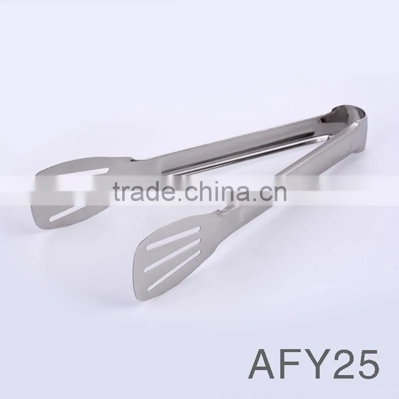 AFY25 High quality 9 inches kitchen utensils stainless steel food tong