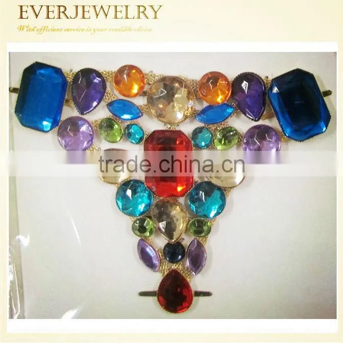 acrylic sandal chain rhinestone shoe accessories for ladies shoe