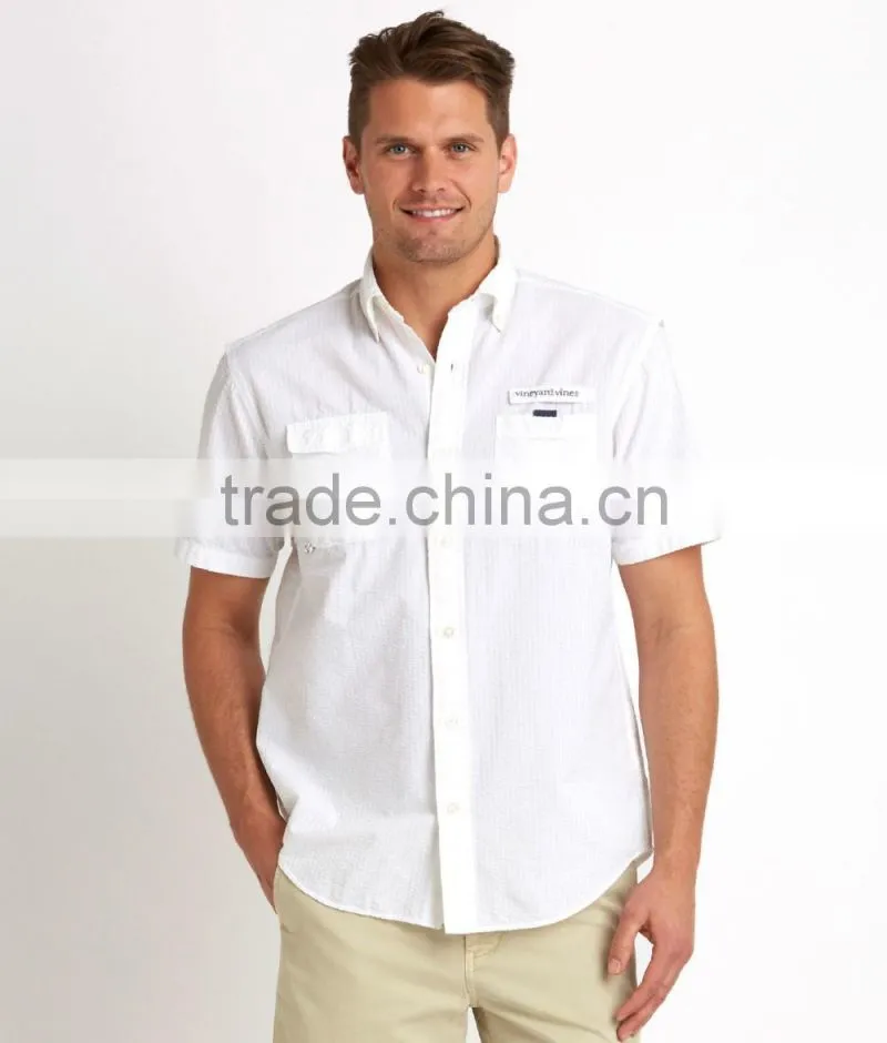 Outdoor hiking shirt UVA UVB protection fishing shirts plaid fish shirt