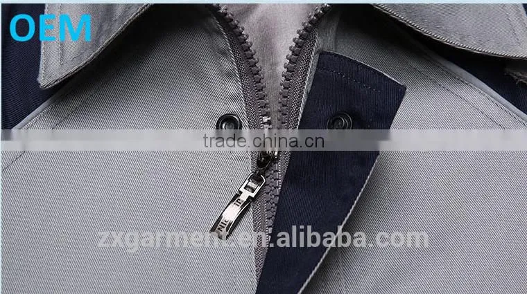 2015 ZX Professional workwear manufacturer canvas work jackets