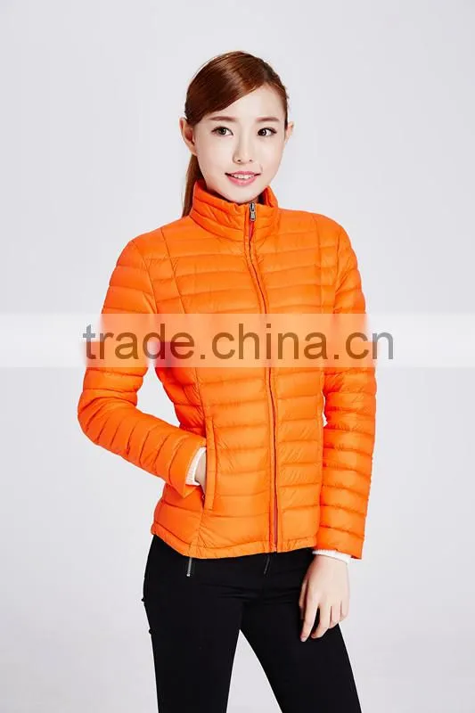 2015 elegant and ultralight women duck down jacket