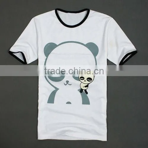2013 summer casual heather grey O-neck cotton short sleeve custom printing t-shirts