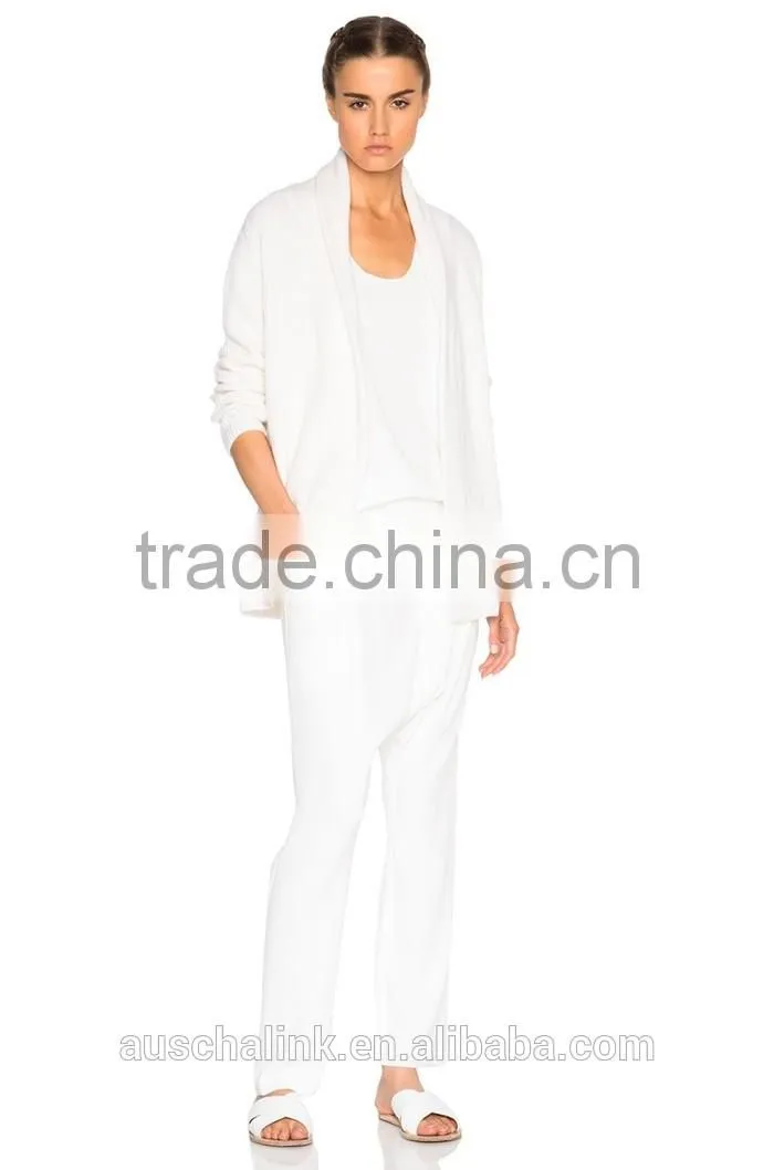 women 100% cashmere no button fancy cardigan sweater