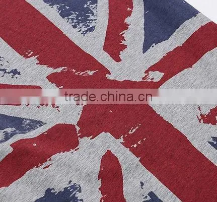 Garment stock lot buyers digital print t-shirt uk flag t-shirt