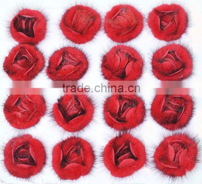 CX-A-25B Garment Decorated Ladies Genuine Mink Fur Fashion Brooch Pin