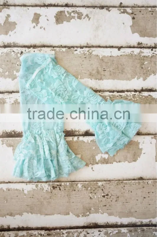 Baby leg warmer lace fabric rose pattern legging ruffles clothing wholesale