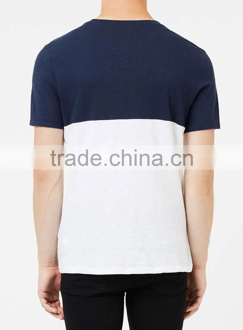 wholesale custom navy blue and white mens t-shirts 100% cotton t shirts