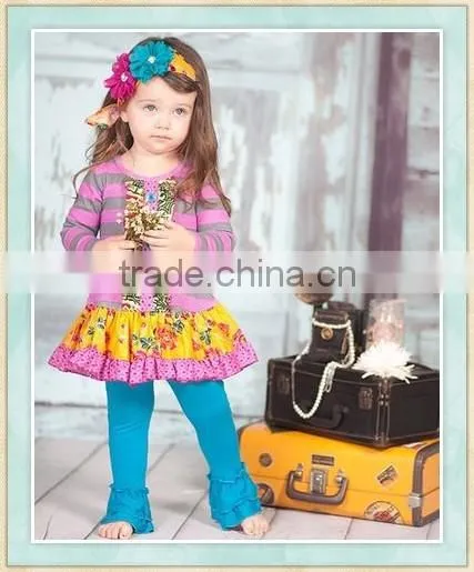 2016 wholesale boutique children's clothing thanksgiving parade dress baby kids outfits girl's boutique clothing sets