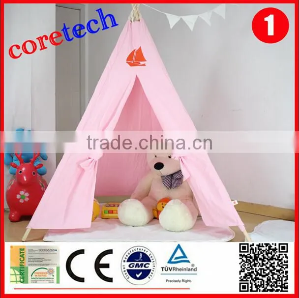 Eco friendly wood kid play tipi tent factory