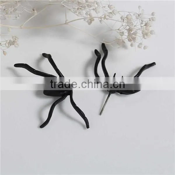 New Fashion Costume Jewelry Earrings Halloween Spider Black Ear Studs