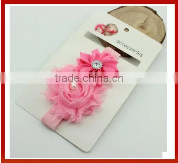 New Design 2015 Hair Crown Children Fabric Lily Flowers Baby Headband/Korean Design Baby Headband/Fancy Newborn Baby Headbands