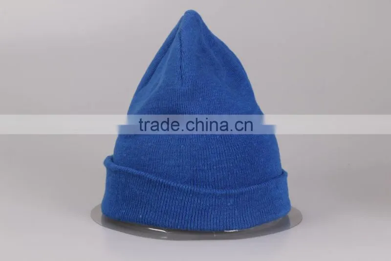 Wholesale Custom Winter Funky Free Polyester Fabric Knitted Beanie