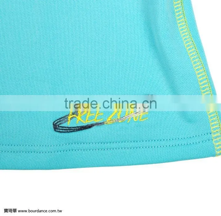 V neck 2 tone color short sleeve sportswear