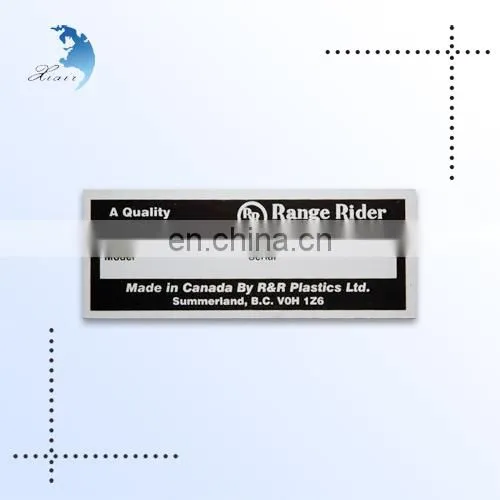 Competitive Price Promotional Screen Printing Aluminum Introduction Of Machine Nameplates