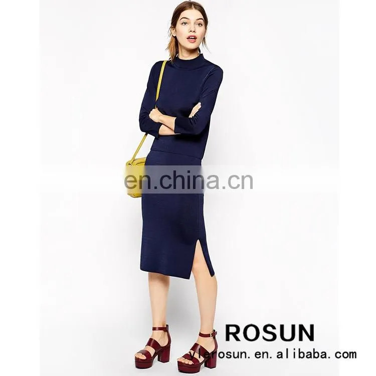 Knit Pencil Skirt Classic Suit For Woman