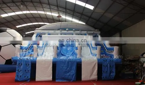 Commercial grade cheap giant inflatable 5 lane water slides for adult