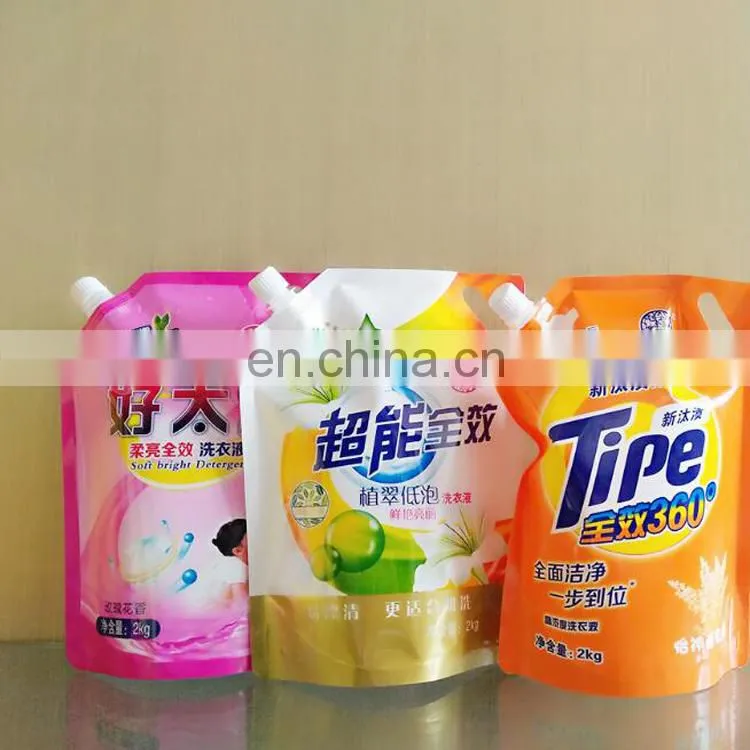 Custom designdrink plastic spout Pouch/laundry Liquid Spout Pouches