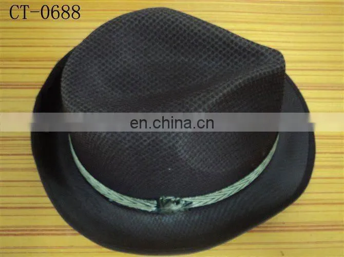 men's black fedora hat